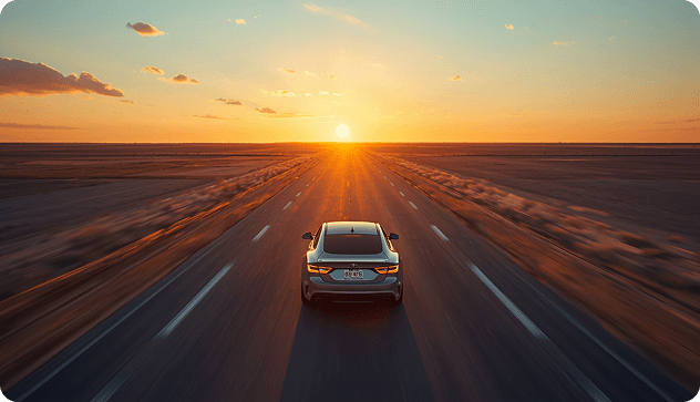 Customer receiving car keys at rental counter